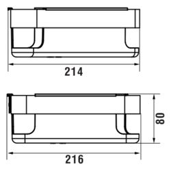 Laufen Dusch-Eckwandkorb Niara 80x214x214mm, bohren oder kleben, Chrom... LAUFEN-H3850610040021 7612738106560 (Abb. 1)