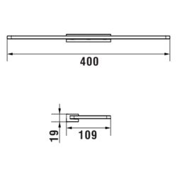 Laufen Wandregal Niara 400x109x20mm, Chrom... LAUFEN-H3850620040001 7612738106676 (Abb. 1)