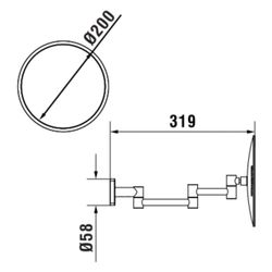 Laufen Vergrößerungs-Wandspiegel Niara S 200x317x200mm, 3-fach Vergrößerung, PVD... LAUFEN-H3860711630001 7612738106898 (Abb. 1)