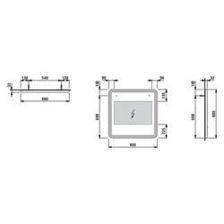 Laufen Spiegel Base 2.0 800x800mm, quadratisch, LED-Beleuchtung, 1 Sensorschalte... LAUFEN-H4443811084501 7612738151645 (Abb. 1)