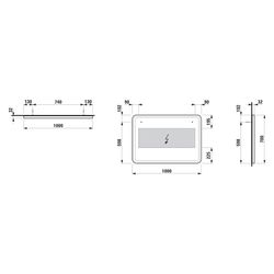 Laufen Spiegel Base 2.0 1000x700mm, eckig, LED-Beleuchtung, 1 Sensorschalter, Sc... LAUFEN-H4443821084501 7612738151652 (Abb. 1)
