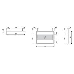 Laufen Spiegel Base 2.0 1000x700mm, eckig, LED-Beleuchtung, 1 Sensorschalter, Sc... LAUFEN-H4443821084501 7612738151652 (Abb. 1)