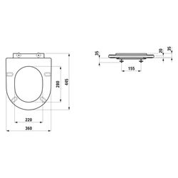 Laufen WC-Sitz Pro X, abnehmbar, mit Absenkautomatik, Scharniere Edelstahl, Schw... LAUFEN-H8918647160001 7612738151867 (Abb. 1)