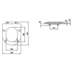 Laufen WC-Sitz Pro X, abnehmbar, mit Absenkautomatik, Scharniere Edelstahl, Schw... LAUFEN-H8918647160001 7612738151867 (Abb. 1)
