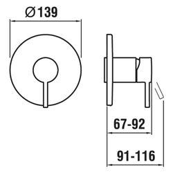 Laufen Einhand-Fertigmontage-Set Twinplus Slim, 1 Mischwasserabgang, Chrom... LAUFEN-HF505478100000 7612738995454 (Abb. 1)