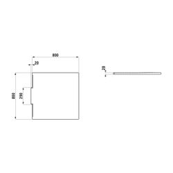 Laufen Duschwanne NIA 800x800x28mm, Betongrau, aus Marbond, mit Wandablauf... LAUFEN-H2100300790001 7612738108182 (Abb. 1)