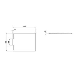 Laufen Duschwanne NIA 800x1000x30mm, Betongrau, aus Marbond, mit Wandablauf... LAUFEN-H2100320790001 7612738112387 (Abb. 1)