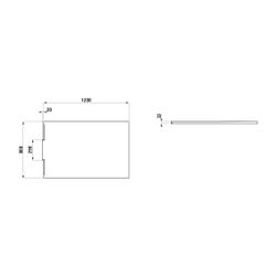 Laufen Duschwanne NIA 800x1200x32mm, Caffè, aus Marbond, mit Wandablauf... LAUFEN-H2100331290001 7612738112530 (Abb. 1)