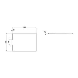 Laufen Duschwanne NIA 900x1200x32mm, Betongrau, aus Marbond, mit Wandablauf... LAUFEN-H2100370790001 7612738112103 (Abb. 1)