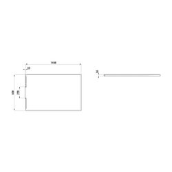 Laufen Duschwanne NIA 900x1400x34mm, Weiß, aus Marbond, mit Wandablauf... LAUFEN-H2100380000001 7612738112127 (Abb. 1)