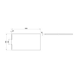 Laufen Duschwanne NIA 900x1600x36mm, Weiß, aus Marbond, mit Wandablauf... LAUFEN-H2100390000001 7612738112165 (Abb. 1)