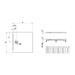 Laufen Duschwanne Laufen Pro 800x800x29mm, Weiß, aus Marbond, Ablauf seitlich... LAUFEN-H2109500000001 7612738933067 (Abb. 1)