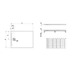 Laufen Duschwanne Laufen Pro 900x1100x33mm, Anthrazit, aus Marbond, Ablauf kurze... LAUFEN-H2129550780001 7612738942670 (Abb. 1)