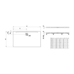 Laufen Duschwanne Laufen Pro 750x1600x32mm, Hellgrau, aus Marbond, Ablauf lange ... LAUFEN-H2139570770001 7612738942755 (Abb. 1)