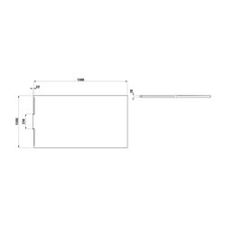 Laufen Duschwanne NIA 1000x1800x38mm, Anthrazit, aus Marbond, mit Wandablauf... LAUFEN-H2110300780001 7612738112219 (Abb. 1)