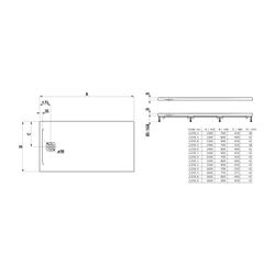 Laufen Duschwanne Laufen Pro 800x1300x42mm, Hellgrau, aus Marbond, Ablauf kurze ... LAUFEN-H2159550770001 7612738971847 (Abb. 1)