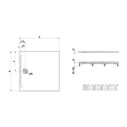 Laufen Duschwanne Laufen Pro 1400x1400x40mm, Anthrazit, aus Marbond, Ablauf seit... LAUFEN-H2129580780001 7612738957544 (Abb. 1)