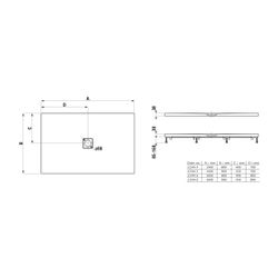 Laufen Duschwanne Laufen Solutions 800x1600x38mm, Weiß, aus Marbond, Ablauf mitt... LAUFEN-H2134460000001 7612738935368 (Abb. 1)