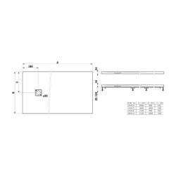 Laufen Duschwanne Laufen Solutions 100x2150x44mm, Weiß, aus Marbond, Ablauf seit... LAUFEN-H2164430000001 7612738902780 (Abb. 1)