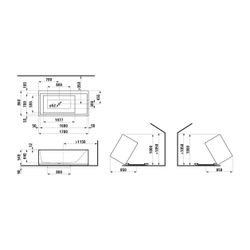 Laufen freistehende Badewanne Kartell, LED-Beleuchtung 860x1700x540mm, Weiß, aus... LAUFEN-H2243320006161 7612738299545 (Abb. 1)