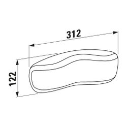 Laufen Gelkissen für Badewannen selbsthaftend Schwarz für Badewannen... LAUFEN-H2941030160001 4014804726512 (Abb. 1)