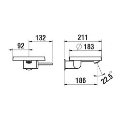 Laufen Einhebel-Waschtischmischer Unterputz mit Deko-Disc, transparent, Kartell ... LAUFEN-H3113370041201 7612742494387 (Abb. 1)