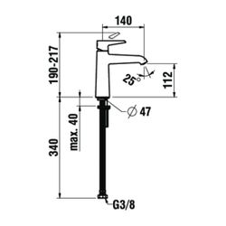 Laufen Einhebel-Waschtischmischer, ohne Ablaufventil, halbhohe Ausführung Pure F... LAUFEN-HF901704100000 7612738997632 (Abb. 1)