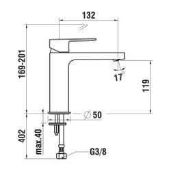 Laufen Einhebel-Waschtischmischer, ohne Ablaufventil, halbhohe Ausführung Neja F... LAUFEN-H3115110041201 7612738957285 (Abb. 1)