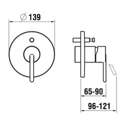 Laufen Einhebel-Wannenmischer Unterputz LUA, zu Simibox Standard/Simibox Light 2... LAUFEN-H3210860040001 7612738021832 (Abb. 1)