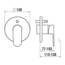Laufen Einhebel-Wannenmischer Unterputz Neja für Simibox Standard/Lightchrom ohn... LAUFEN-H3215160040001 7612738951153 (Abb. 1)
