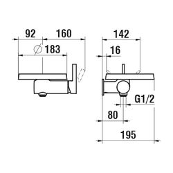 Laufen Einhebel-Brausemischer mit Deko Disc, transparent Kartell für Simibox 1-P... LAUFEN-H3313390041411 7612742493854 (Abb. 1)