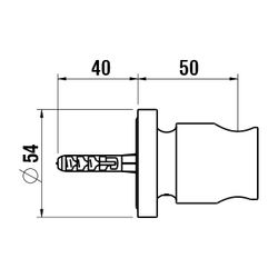 Laufen fester Brausehalter The New Classic Vollmetall, Chrom... LAUFEN-HF900548100000 7612738996949 (Abb. 1)