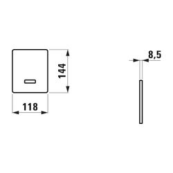 Laufen Installationssystem Urinalsteuerung Fertigmontage-Set, Infrarot SMART CON... LAUFEN-HF771613100000 7612738001520 (Abb. 1)