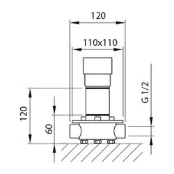 Laufen Rohbaukörper Kartell für Standarmatur... LAUFEN-HF503000000000 7612738994396 (Abb. 1)