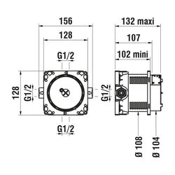Laufen Unterputz Einbaukörper Simibox Standard Einbautiefe von min. 102mm, Ansch... LAUFEN-HF574007000000 7612738001032 (Abb. 1)