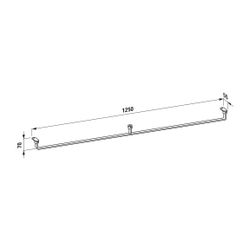 Laufen LANI Handtuchhalter Reling 1250mm, Chrom, passend zu Waschtischen Laufen ... LAUFEN-H3811290040001 7612738084776 (Abb. 1)
