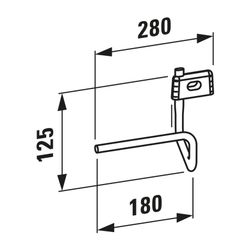 Laufen Handtuchhalter VAL 280x150mm, Chrom, passend zu Handwaschbecken rund, Abl... LAUFEN-H3812800040001 7612738950453 (Abb. 1)