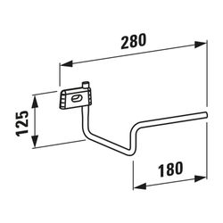 Laufen Handtuchhalter VAL 280x150mm, Chrom, passend zu Handwaschbecken rund, Abl... LAUFEN-H3812810040001 7612738950460 (Abb. 1)