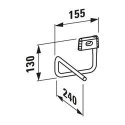 Laufen Handtuchhalter VAL 155x235mm, Chrom, passend zu Waschtisch kompakt... LAUFEN-H3812820040001 7612738950477 (Abb. 1)