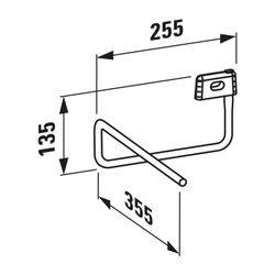 Laufen Handtuchhalter VAL 255x345mm, Chrom, linke Seite, passend Doppelwaschtisc... LAUFEN-H3812830040001 7612738950484 (Abb. 1)