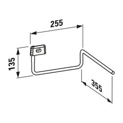Laufen Handtuchhalter VAL 255x345mm, Chrom, rechte Seite, passend zu Doppelwasch... LAUFEN-H3812840040001 7612738950491 (Abb. 1)