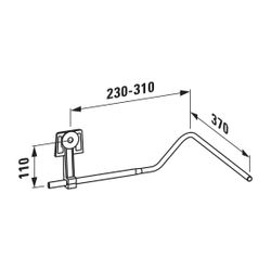 Laufen LANI Handtuchhalter lateral rechts, Mattschwarz, passend zu Waschtischen ... LAUFEN-H3821204500001 7612738116972 (Abb. 1)