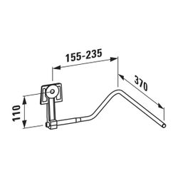 Laufen LANI Handtuchhalter lateral rechts, Chrom, passend zu Waschtischen Kartel... LAUFEN-H3821220040001 7612738084806 (Abb. 1)