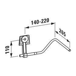 Laufen LANI Handtuchhalter lateral rechts, Chrom, passend zu Waschtischen LUA, M... LAUFEN-H3821240040001 7612738084820 (Abb. 1)