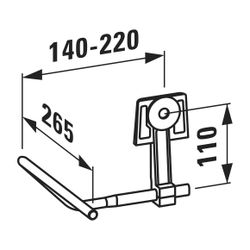 Laufen LANI Handtuchhalter lateral links, Chrom, passend zu Waschtischen LUA, ME... LAUFEN-H3821250040001 7612738084837 (Abb. 1)