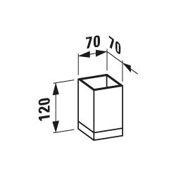 Laufen Becher BOXY Kartell 70x70x120mm, Kristallklar... LAUFEN-H3823300840001 7612738905316 (Abb. 1)