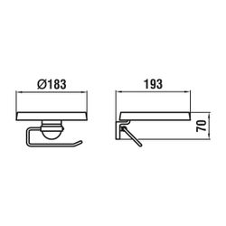 Laufen Toilettenpapierhalter Kartell 185x185mm, disc transparent... LAUFEN-H3843320040001 7612742488478 (Abb. 1)
