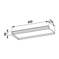 Laufen Ablage Kartell wandmontiert 450x155x40mm, Gold... LAUFEN-H3853300870001 7612738349400 (Abb. 1)