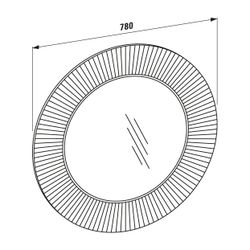 Laufen Spiegel Kartell indirekte, LED-Beleuchtung Durchmesser außen, 780mm, Durc... LAUFEN-H3863330930001 7612738918699 (Abb. 1)