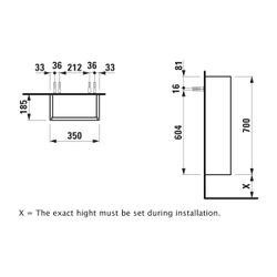 Laufen Halbhochschrank BASE für Pro S Set 185x350x700mm, Verkehrsgrau, 1 Tür Sch... LAUFEN-H4026121102661 7612738972875 (Abb. 1)